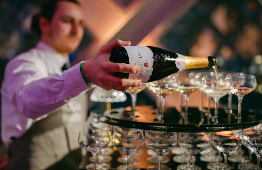 Champagne at London's Tower Bridge