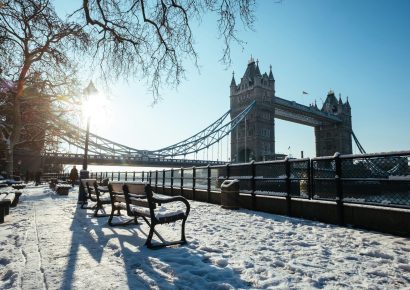 Christmas party in the High-level Walkways at Tower Bridge
