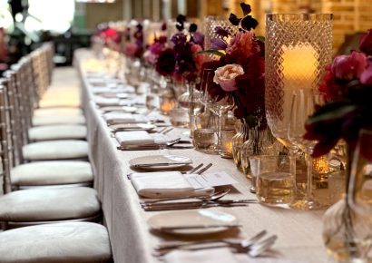 Private dining table at Tower Bridge